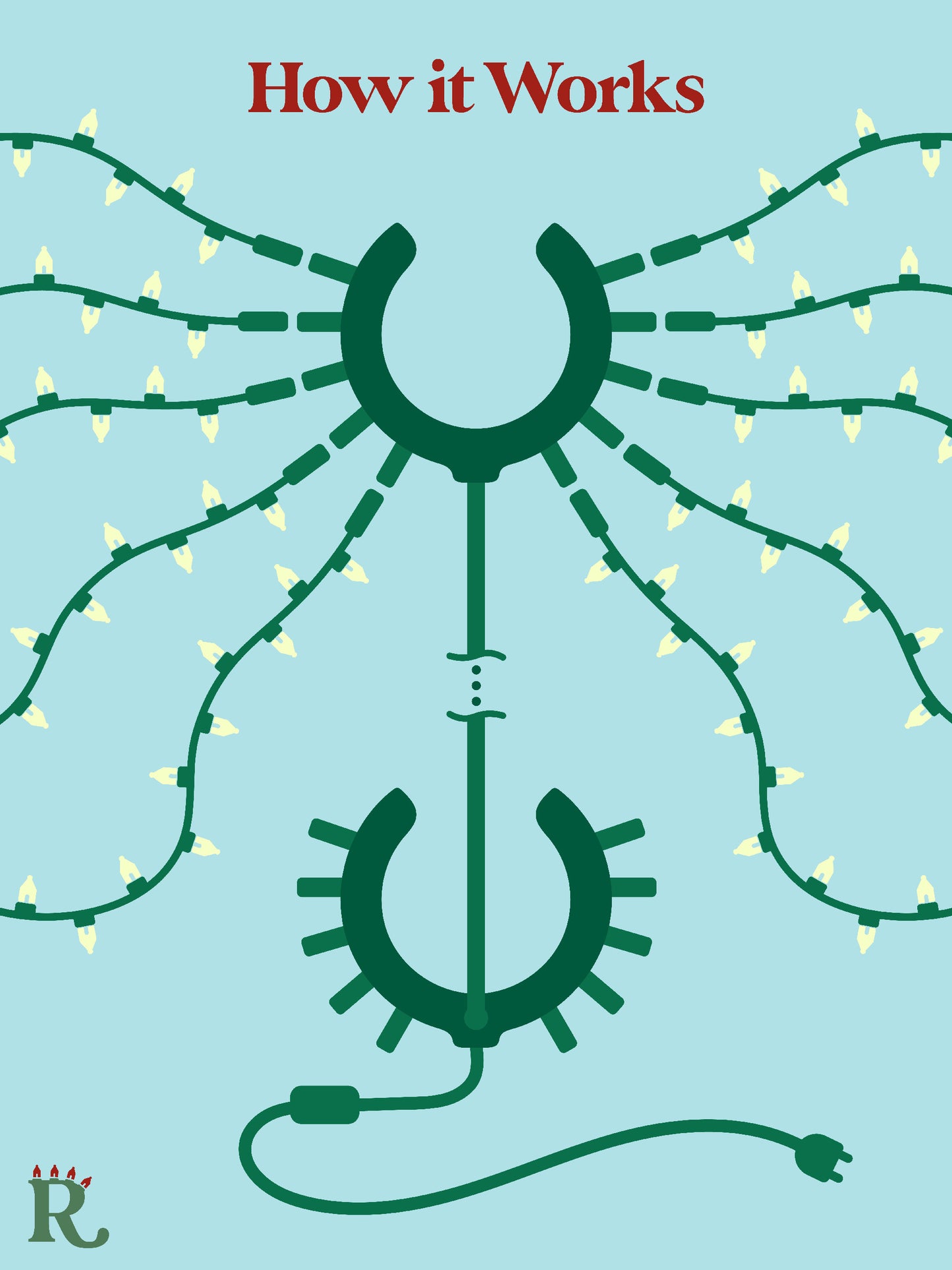 60 LED Blue Lights: 10 Strands