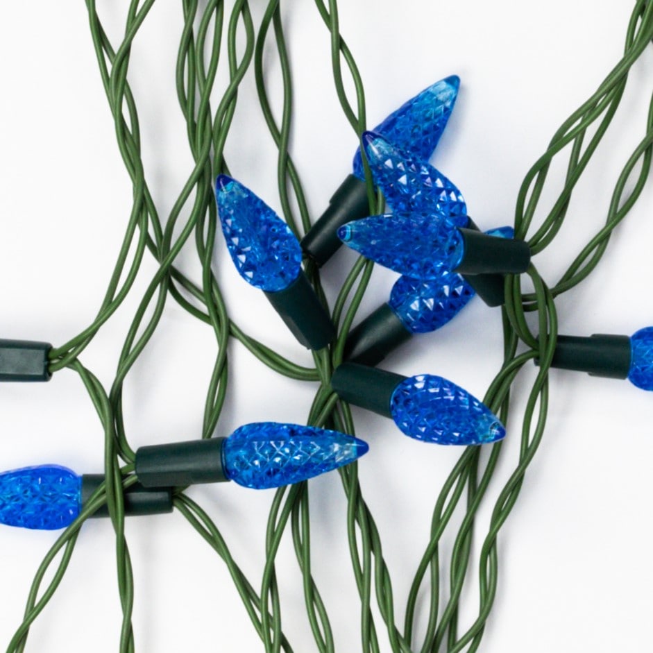 60 LED Blue Lights: 10 Strands – Ring Tree Lighting
